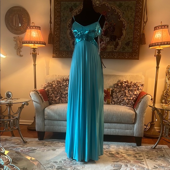 Masquerade Dresses & Skirts - Elegant Blue Sequin Gown Nwt
